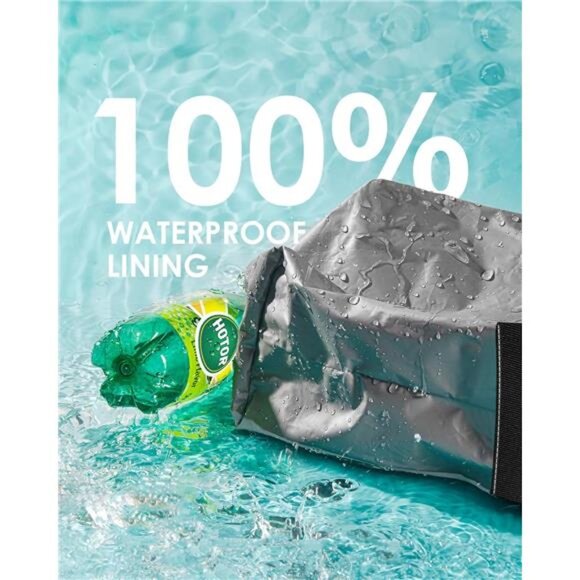 Car Trash Can with Lid and Storage Pockets - 100% Leak-Proof Organizer - Picture 4 of 7